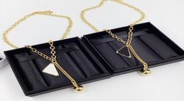 Mens Designer Necklace Classic Unisex Jewellry Minimalism Triangle Necklaces Womens Luxury Gold Necklace Fashion P Necklace D210268914187