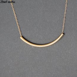 Women Tiny Necklace Street Beat The Simple Gold Chain Necklace Jewellery Dainty Female190Q