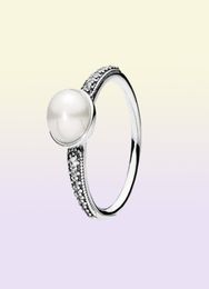 New Brand 100 925 Sterling Silver Elegant Beauty Romantic Pearl Ring For Women Wedding Rings Fashion Jewelry9258076
