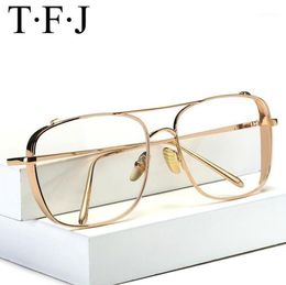 Sunglasses Frames Oversized Glasses Women Men Rectangular Metal Frame For Decorative Classic Eyeglasses Transparent Harajuku Unise2298853