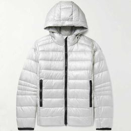 Men's Down Parkas Men Crofton Jacket Designer Padded Coat Recycled Nylon-ripstop Hooded Zip Woven Patch1ss8