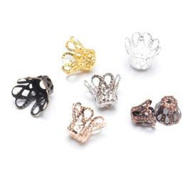 1000pcslot Metal Cup Hollow Flower Spacer Beads End Caps Pendant DIY Charms Connectors Jewellery Finding 5x6mm3343540