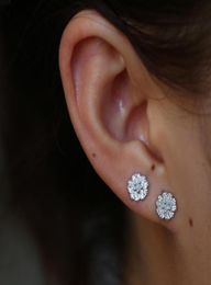 100 925 sterling silver beautiful flower stud earring for girl female gift delicate dainty chrysanthemum flower paved cz opal sto4169514