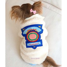 Apparel Autumn Winter Pets Luxurys Designers Clothes Letter Embroidery Dogs Coat Poodle Teddy Chenery Pet Dog Plush Coats