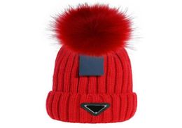 New Fashion Women Ladies Warm Winter Beanie Large Faux Fur Pom Poms Bobble Hat Knitted Ski Cap Black Blue White Pink9150881