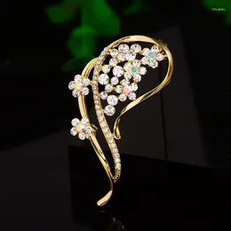 Brooches SUYU Elegant And Fashionable Flower Brooch Imitation Crystal Suit Sweater Versatile Accessories Pin Female