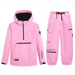 Waterproof Ski Suit Sets for Men and Women Pullover Snow Costume Jacket and Pant Outdoor Clothing Snowboarding Winter 231220