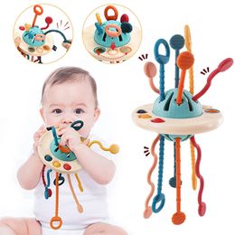 Baby Montessori Sensory Development Educational Toys Pull String Finger Grasp Training Early Learning Toy Teething BPA Free 1-3 231225