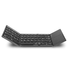 Keyboards Trifold Touch Bluetooth Keyboard Mini Portable Folding Wireless Keypad with Touchpad for IOS Windows Android Tablet Cell Phone
