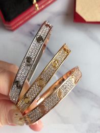 Silver Nail Bracelets Cuff Bracelet Gold Bangle Womens Mens Diamond Gemstone Screwdriver Screw Quality Stainless Steel Gift Design1595662