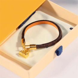 Luxurious quality punk bracelet with pad lock pendant and genuine leather 18k gold plated women engagmen Jewellery gift shippin227s
