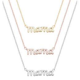 10PCS Small Mama Mom Mommy Letters Necklace Stamped Word Initial Love Alphabet Mother Necklaces for Thanksgiving Mother's Day2753