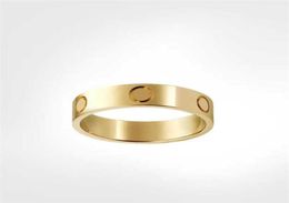 50off 4mm 5mm titanium steel silver love ring men and women rose gold jewelry for lovers couple rings gift size 511 high A682387962