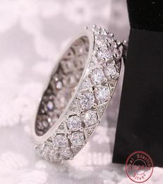 Victoria Wieck Luxury Jewelry Real 925 Sterling Silver Full White 5A Cubic Zirconia Promise Ring Party Women Wedding Engagement Ba8522658