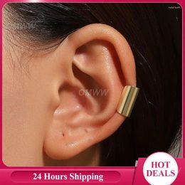 Backs Earrings Ear Cuffs Less Allergic Cold Style Clip Earring Long Tube Fine Workmanship Copper Jewellery And Accessories