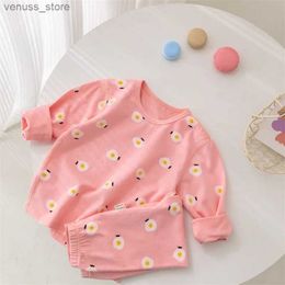 Clothing Sets New Autumn Clothes Set Long Sleeve Underwear Printed Cute Baby Girl Boy Pyjamas Children Home Clothes 2pc/set Tops + Pants