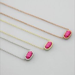 Necklaces Pendant Necklaces Pink Pendant Necklaces Necklace Rose turquoise Real 18K Gold Plated Dangles Glitter Jewelries Letter Gift With f