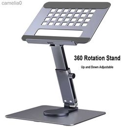 Tablet PC Stands Tablet Stand Desk Riser 360 Rotation Multi-Angle Height Adjustable Foldable Holder Dock For iPad Tablet LaptopL231225