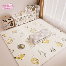 Infant Shining Baby Play Mat Folding Crawling Mat 200180cm Thickness Baby Mat Puzzle Foldable Babi Mat Toy Children Carpet 231225