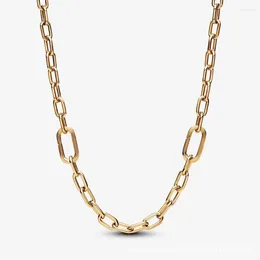 Chains Sterling Silver S925 Necklace ME Small Chain Ring Ornament Rose Gold European And American Fashion Personality