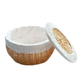 Dinnerware Sets Storage Basket Woven Craft Table Top Decor Decorative Pastry Jewelry Organizer Delicate Wicker Bread