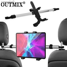 Tablet PC Stands OUTMIX Holder for Tablet PC Auto for 7-13 Inches Universal Car Seat Tablet Headrest Holder Car Back Seat Mount Stand HolderL231225