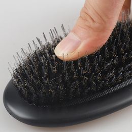 Boar Bristle Hair Brush Nylon Teeth for Women Girl Matte Cushion Styling Smoothing Detangling 231225