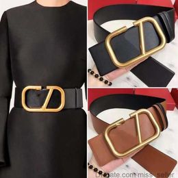 Luxury Designer Belt womens belt Fashion belts woman 7CM wide Black leather Metal buckle beautiful 7colo Optiona 90-125cm With box2631