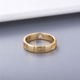 luxury- Simple Style Couple Ring Personality for Lover Ring Star Fashion Ring High Quality Silver Plated Jewellery Supply2216