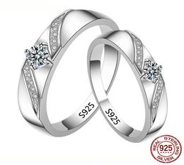 Original Real 925 Sterling Silver Ring Fashion Couple Ring for Men and Women Engagement Wedding Fine Jewelry Gift XR2864853146