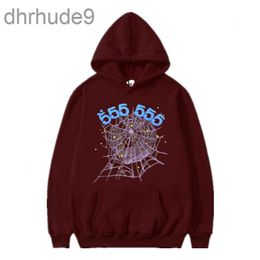 Puff Print Sp5der Young Thug 555555 Angel Hoodie Men Women Printing Heavy Fabric Spider Web Sweatshirts Pullover 5SXH