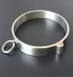 Heavy Metal BDSM Bondage Restraints High Grade HandPolished Stainless Steel Collar For Women And Men Restraint Gear Sex4172378