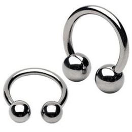 Steel Horseshoe 316L Surgical Steel Nose Labret Ear Piercing Hoop Ring Eyebrow Universal 16G Body Jewelry Whole193C