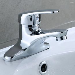 Bathroom Sink Faucets Faucet Double-Hole Basin And Cold Water Mixing Valve Switch Stainless Steel