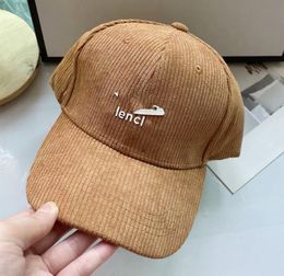 Korean Style Fashionable Corduroy Letter Baseball Cap Fashionable Casual All-Matching European and American Letter Baseball Caps