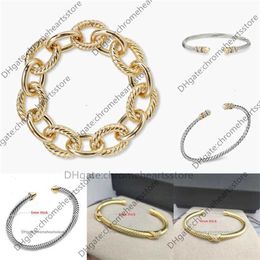 X Bracelet Bangle Women Jewellery Wire Luxury 925 sterling silver Oval Link chain Designer Mens Fashion Twisted Gold cuff Bracelets Designers Plated Head Jewelrys