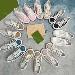 10A Designer Sneakers Women Shoes Low Top Canvas Trainers G Platform Shoe Flat Rubber Sneaker Letter Printing Vintage Trainer Luxury Outdoor With Box