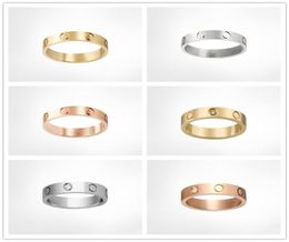 Love Screw Band Rings Classic Luxury Designer Titanium Steel Jewelry Men and Women Couples Wedding Rings Holiday Gifts2704350