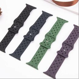 Woven Loop Silicone Strap for Apple Watch Band Ultra 49mm 44mm 40mm 45mm 42mm Sport Bracelet for IWatch Series 8 7 6 5 4 3 2 1 Factory