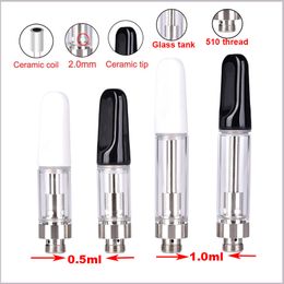 Ceramic Tip Disposable Atomizer TH205 TH210 0.5ml 1.0ml Glass Tank Ceramic Coil Carts Thick Oil Cartridge fit M3 Amigo max 510 Battery