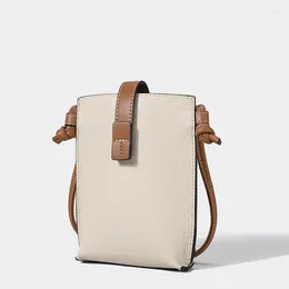 Waist Bags Women's Genuine Leather Shoulder Bag Ladies Fashion Casual Purses Mobile Phone Simple Small Mini Crossbody Y2k
