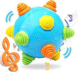 Toddlers Baby Music Shake Dancing Ball Toy Move and Crawl Ball Toys for Kids Bouncing Sensory Learning Ball Toys for Children 231225