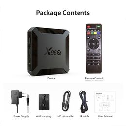 Authentic X96Q TV Box Android 10.0 H313 1GB 8GB 2GB 16GB Smart TV Box Quad Core 2.4G Wifi 4K Set Top Box