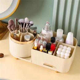 Storage Boxes Cotton Pad Transparent Makeup Box Durable Dressing Table Organizer Cosmetics With Lid Desktop Luxurious