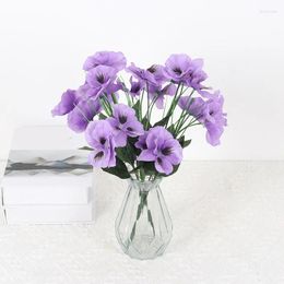Decorative Flowers 1pc Simulation Artificial Pansy Fake Colourful Wedding Decor Home El Engineering Landscaping High Quality