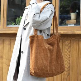 Bags Large Canvas Women's Shoulder Shopper Bag Cotton Cloth Tote Bags for Women 2022 Corduroy Eco Woman Shopping Lady Travel Handbag