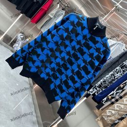 xinxinbuy 2024 Men designer Hoodie Sweatshirt basketball Letter jacquard cardigan long sleeve women blue Black white Grey S-2XL