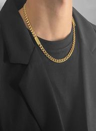 New Gold Silver Necklaces Miami Cuban Link Chain Mens Necklaces Hip Hop Stainless Steel Jewellery For Women6437147