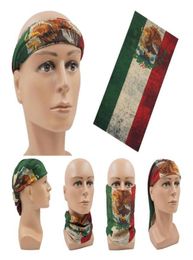 Scarves Retro Nostalgic Mexican Flag Face Mask Bandana Scarf Mexico Souvenirs Whole Drop Women039s Headwear Headband3894392