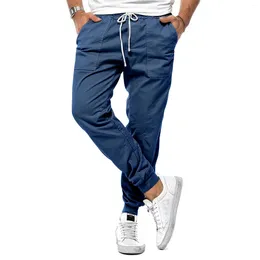 Men's Pants Summer Fashion Casual Spring Solid Colour Legged Slim Fit Streetwear Pantalones Hombre